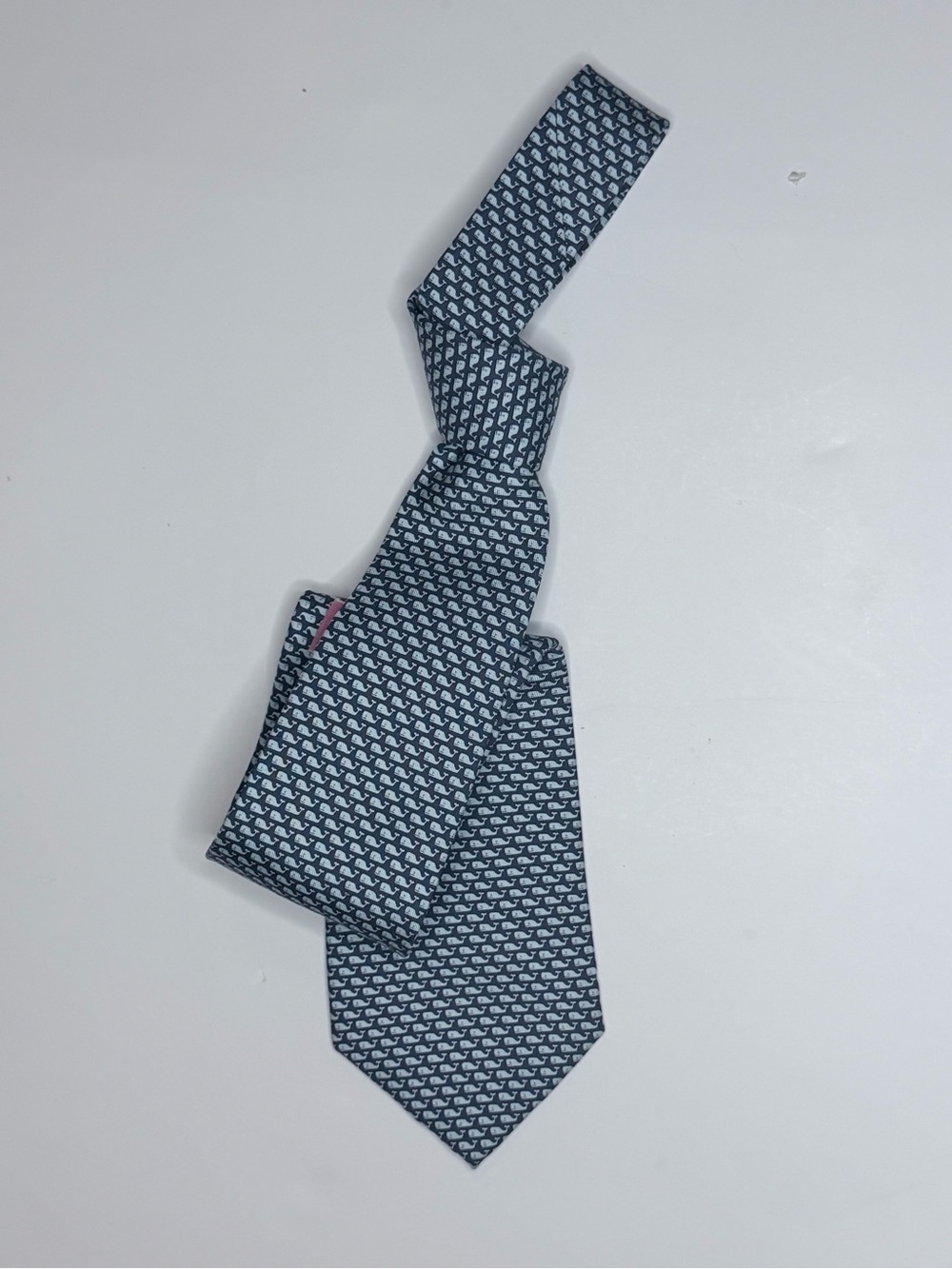 Vineyard Vines Navy Whale Pattern Silk Tie